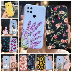 For Xiaomi Redmi 10C Phone Case New Popular Flower Painted TPU Cover For Xiaomi Redmi 10C 4G Bumper Redmi10C NFC 2022 Soft Funda
