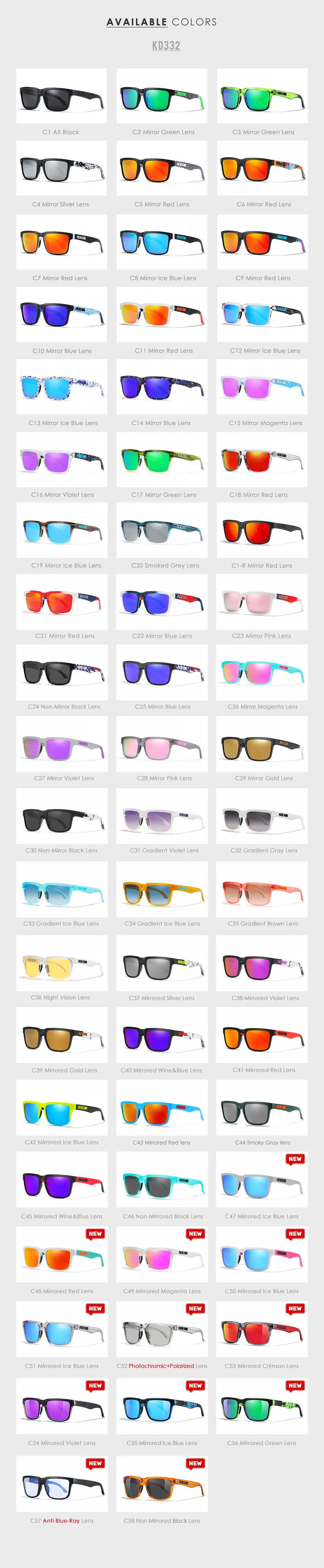 KDEAM Unisex Quadratische Sonnenbrille Polarisierter Blitz Mit Stilvoller Verspiegelter Rosa Sonnenbrille Neue Farben KD332 – Detail 15