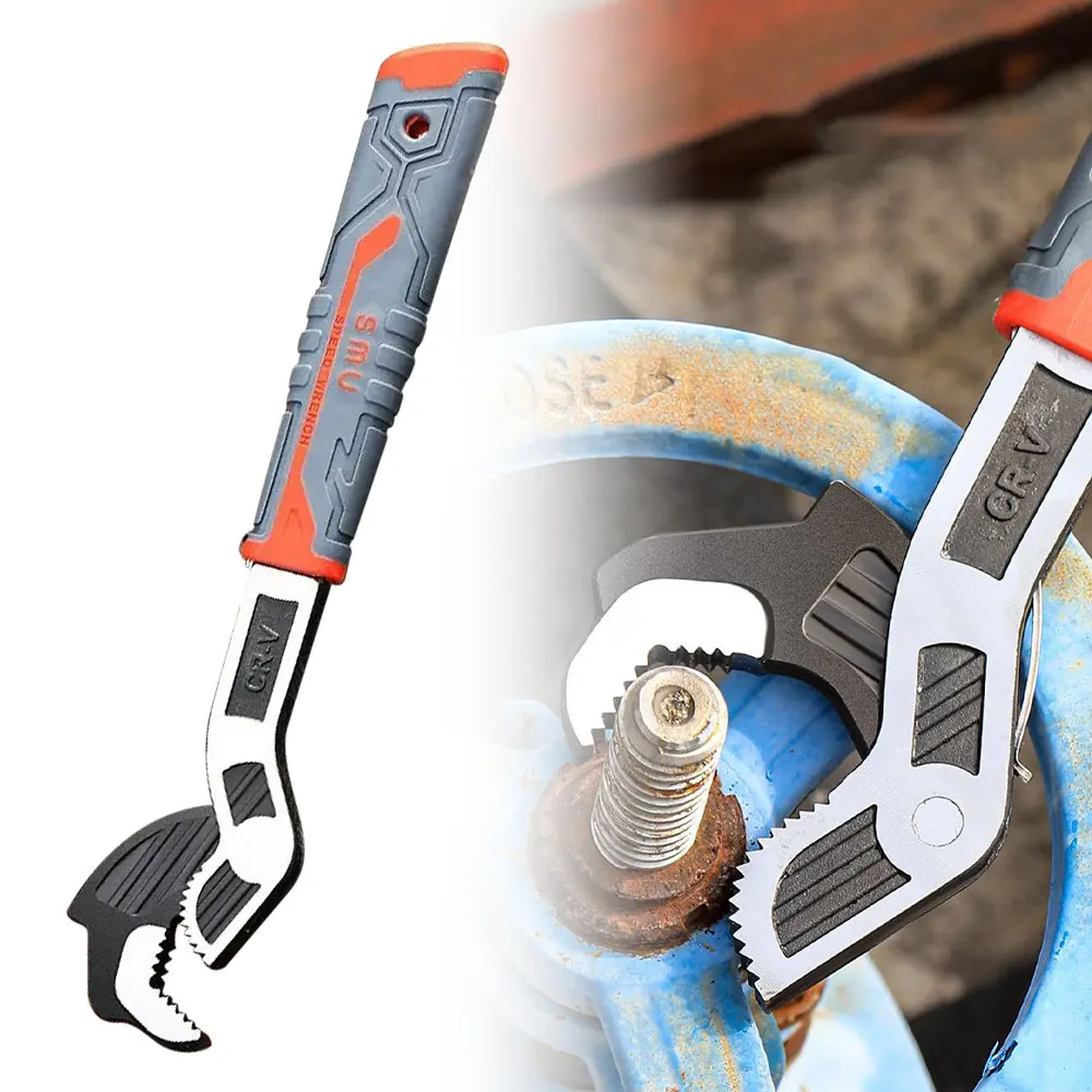 Universal Multifunctional Self-Locking Pipe Wrench Adjustable Open industrial Grade Wrench Hardware Grip Hand Tools