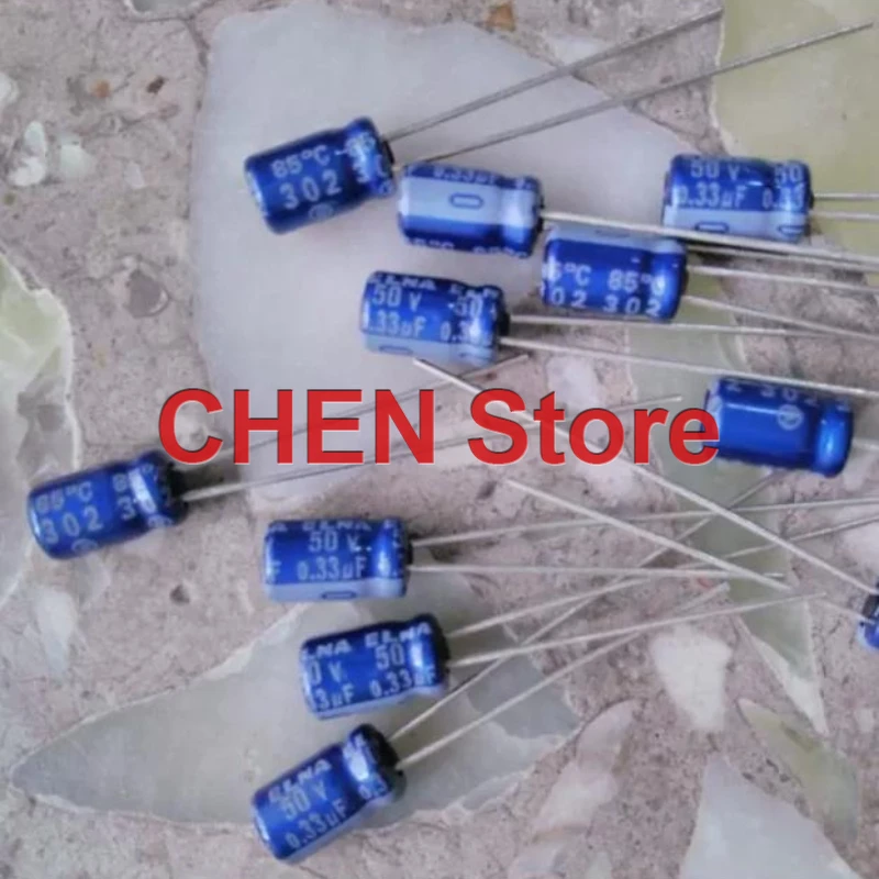 20PCS/50PCS ELNA blue robe 0.33uF 50V RC2 50V0.33UF 4X7MM audio electrolytic capacitor Free Shipping Ultra small volume