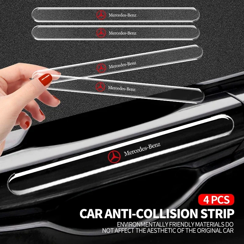 Transparent Car Door Handle Bowl Sticker Anti-collision Strip for Mercedes Benz New B/C/E Class A Class C200L GLC GLK CLA GLA