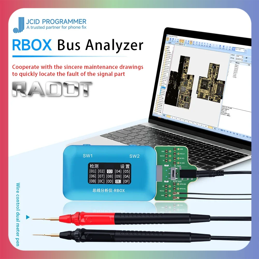 

JC RBOX Bus Analyzer Giveaways Intelligent Drawing Programmer Repair Tools for IPhone Android Signal Faults Detection Equipment