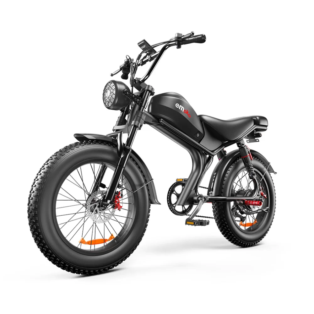 Emoko C93 EU  Dropshipping 48V Electric bike 20 inch off road fat tire big battery Speed 65km 2000w motor adult bicycle