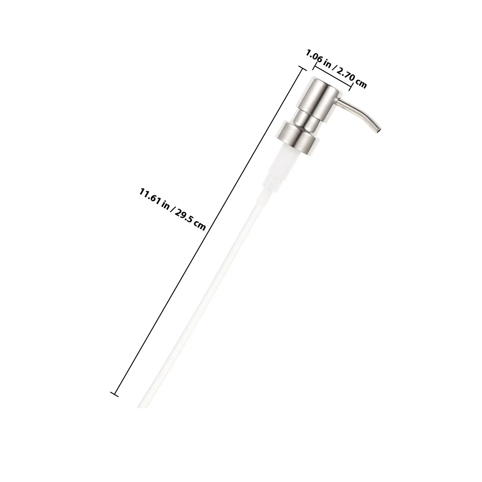 28 Thread Size Soap Dispenser Pump Stainless Steel Lotion Pump Dispenser Lid Rust Proof for Spray Bottles Stainless Steel Lids