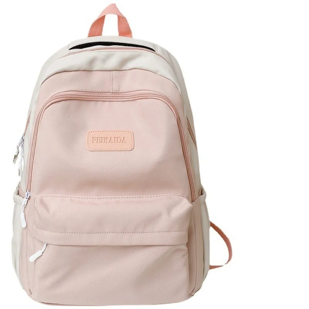 Fashion Nylon Backpack Large Capacity Multifunction Book Bag Breathable School Rucksack Girls