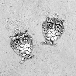 10pcs/Lots 35x22mm Vintage Owl Charms Bird Halloween Steampunk Pendant For DIY Jewelry Making Findings Supplies Accessories