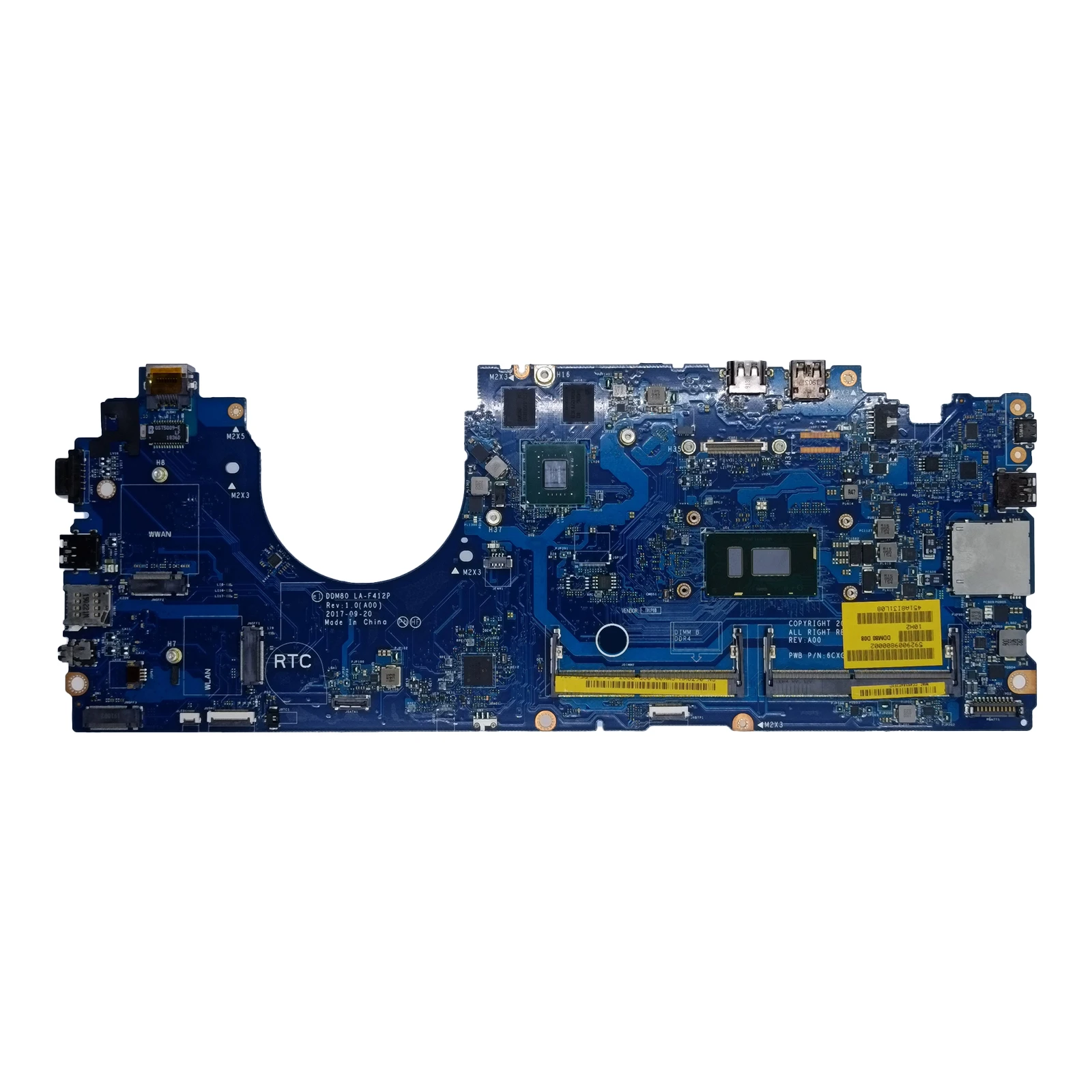 LA-F412P Per Dell Latitude 5590 Scheda Madre Del Computer Portatile i5-8350U i7-8650U N16S-GTR-S-A2 MX130 940MX 2GB GPU Scheda Madre 0P50J0 A17AB1