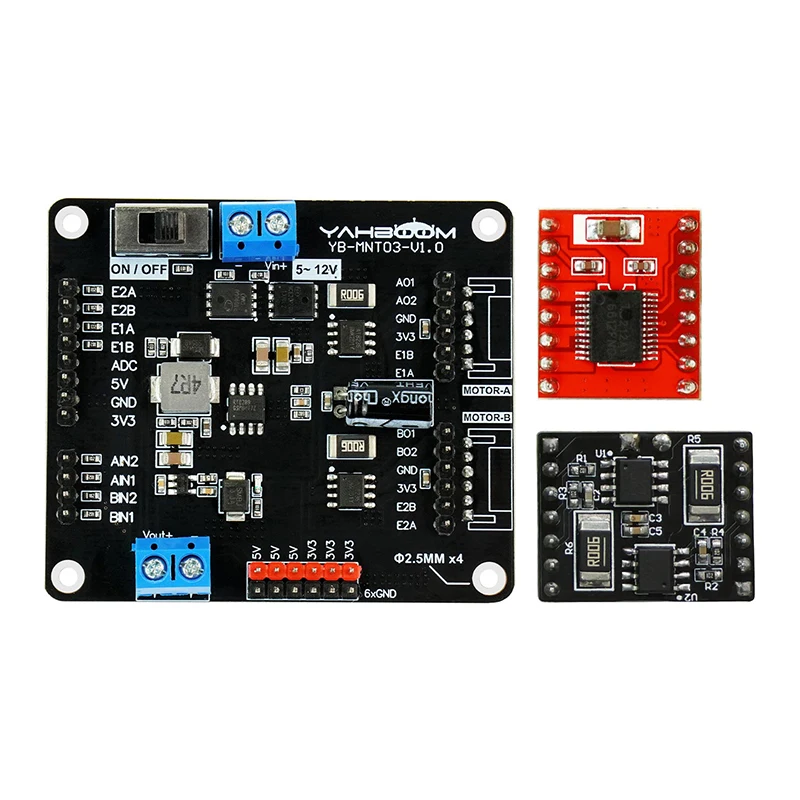 1 Set DC Motor Drive Module 2-Channel Robot Car Kit Electronic Design Competition Dedicated Board for DIY Experimental Projects