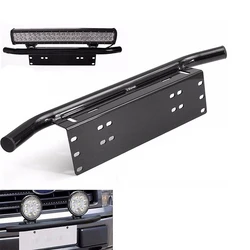 License Plate Mount Bracket Aluminum Alloy License Number Plate Frame Holder Bull Bar Bumper Mount Light Lamp LED Bracket