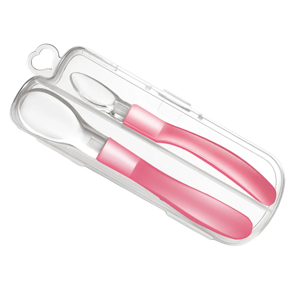

Toddler Baby Food Polypropylene Feeding Training Tableware Lightweight Durable Ergonomic Compact Portable Infant Spoon Set Learn