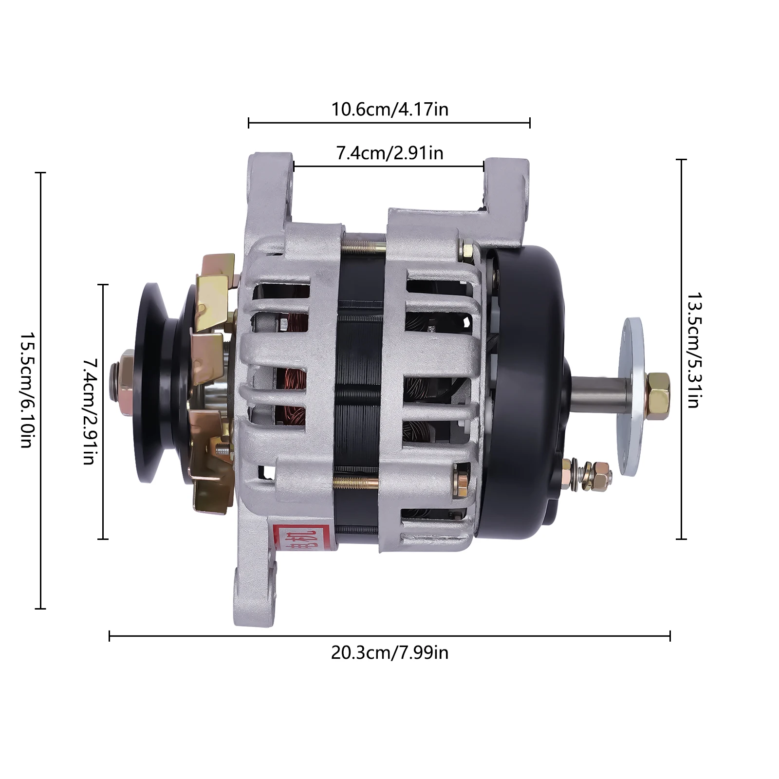 Imagem -06 - Gerador Síncrono de Ímã Permanente Alternador com Roda Dupla Cobre Puro sem Escova Alternador de Baixa Rpm 2000w dc 24v us