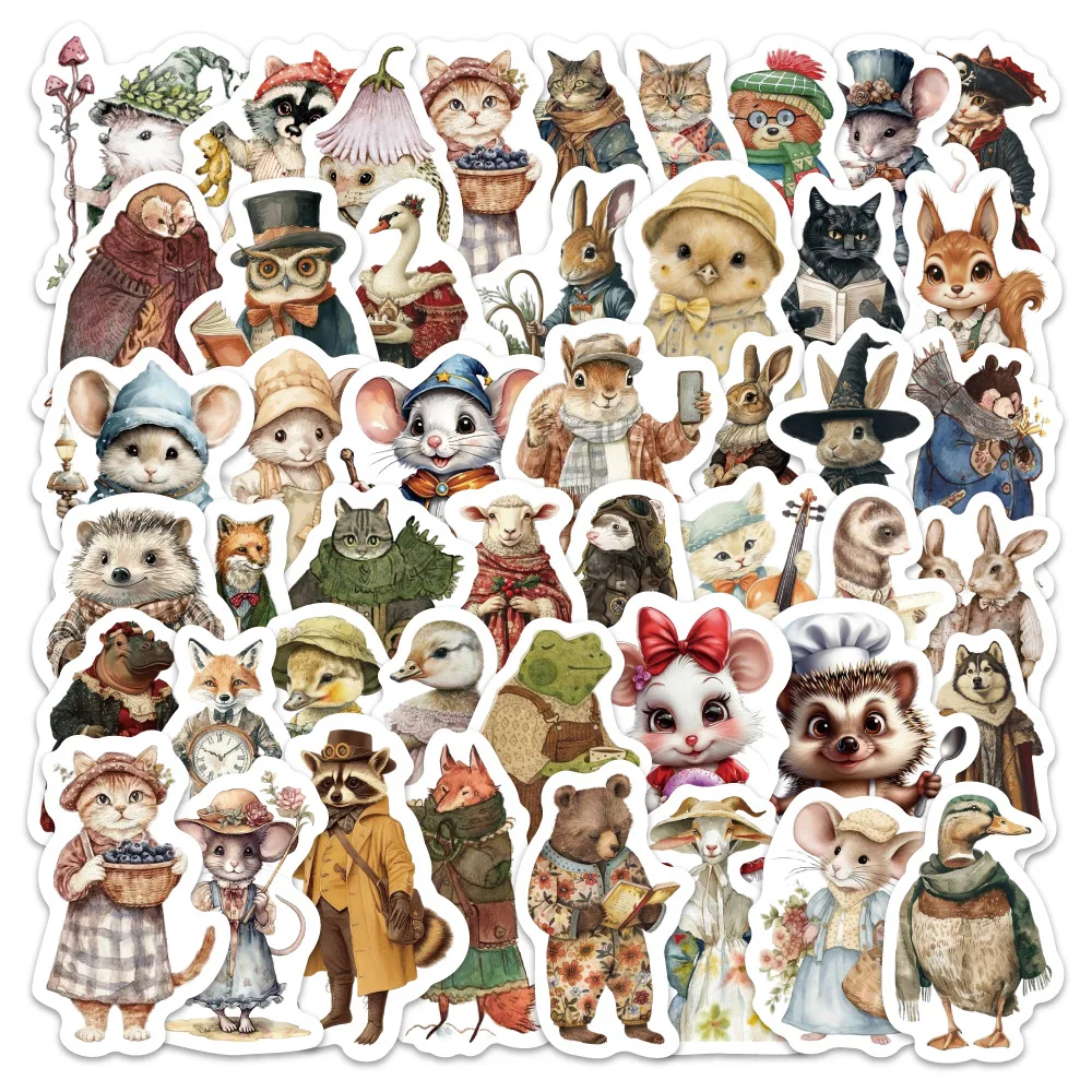 

10/50/100PCS Fairy Tale Cartoon Animal Stickers Cute Doodle Decoration Car Skateboard Guitar Waterproof Stickers Kids Toy