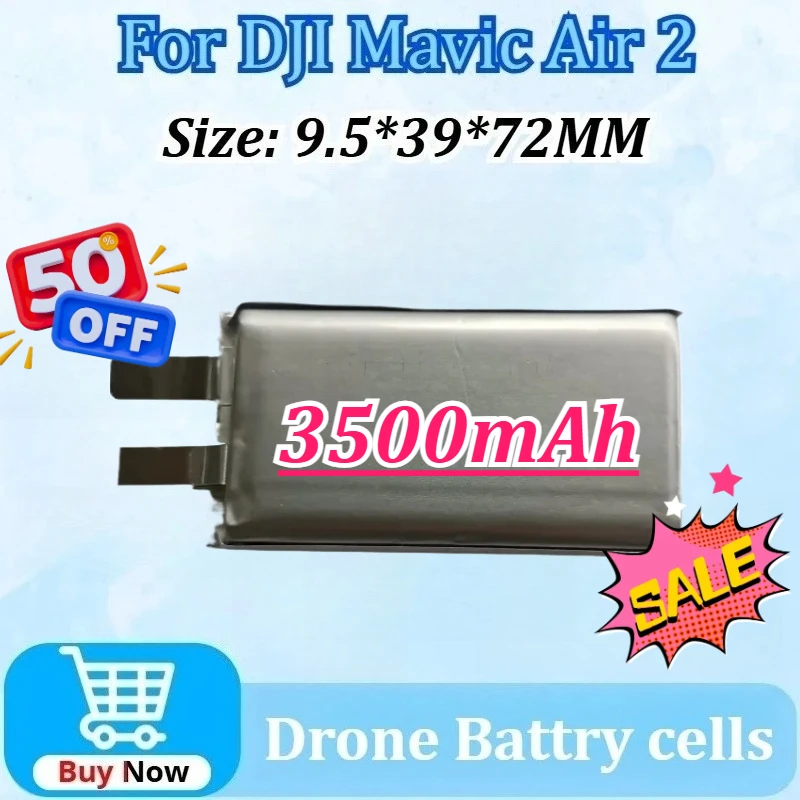 

3.85V 3500mAh 903872 Cell for DJI Mavic Air 2 2S Newly Upgraded Flight Drone Battery Quadcopter Parts 9.5*39*72mm Accessories