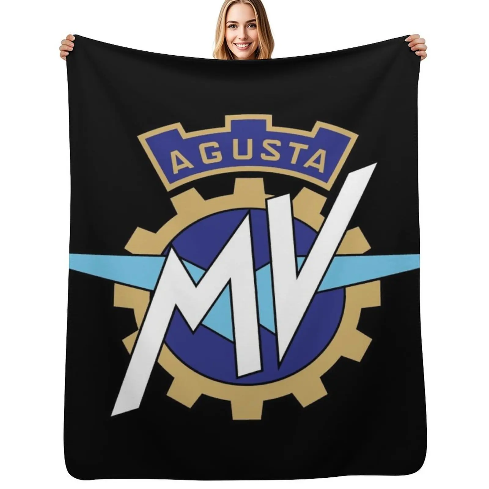 

MV Agusta logo Throw Blanket Sofas Winter beds bed plaid warm for winter Blankets