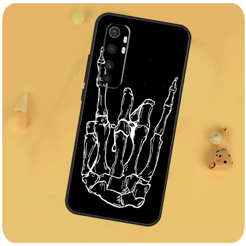 Rock Roll Skull Skeleton hands Phone Case For POCO F3 M3 X3 Pro Cover Funda For Xiaomi Mi 11 Note 10 Lite Mi 11T 10T Pro