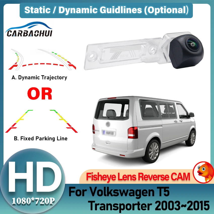 HD 140° 1080P Vehicle Car Rear View Camera For Volkswagen For VW T5 Transporter 2003 2004 2005 2006 2007~2015 Reverse Car Camera