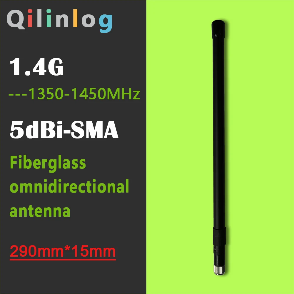 Omni Fiberglass Antena, Link de Vídeo Digital, 800MHz, 1.4GHz, Full HD, Robô UAV aplicável e IOT