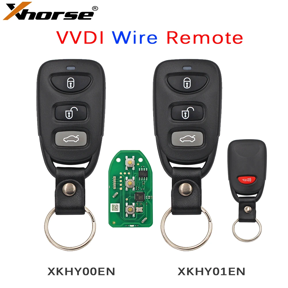 Xhorse VVDI Universal Wire Remote Key XKHY00EN XKHY01EN 3/4 Buttons Car Remote Key Control Fob for Hyundai Style