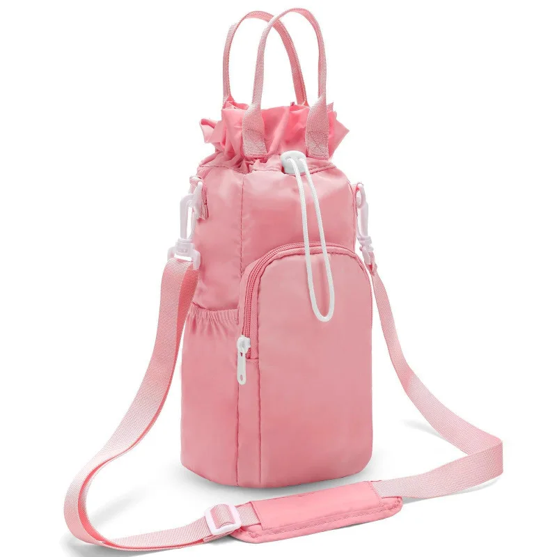 

Portable Insulated Thermos Bag, Foldable Multi-Compartment Cup Bag, Single Shoulder Crossbody Water Bottle Bag.