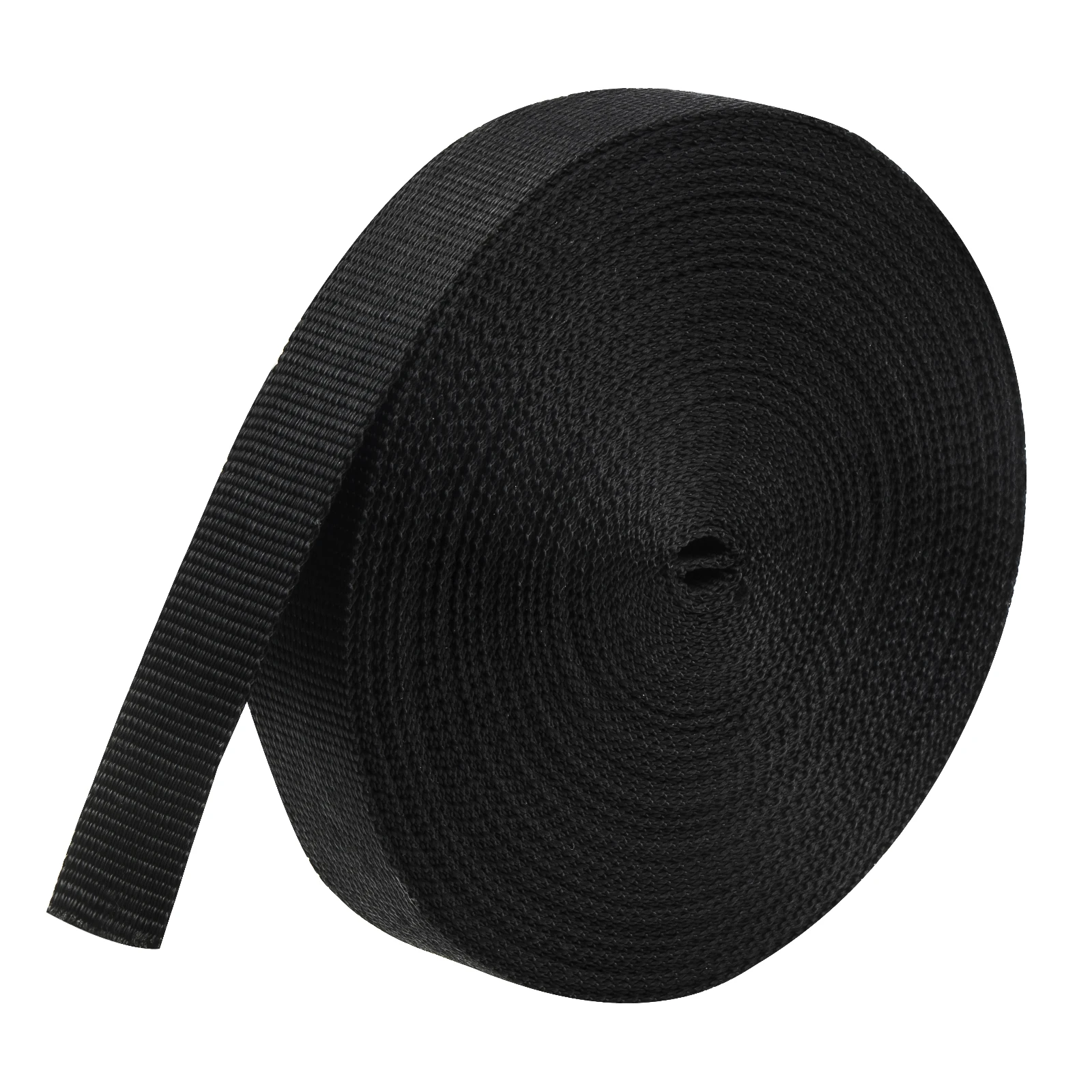 15yards Nylon Webbing Strap Black Heavy Duty Belting Strapping for Backpack Climbing 25mm