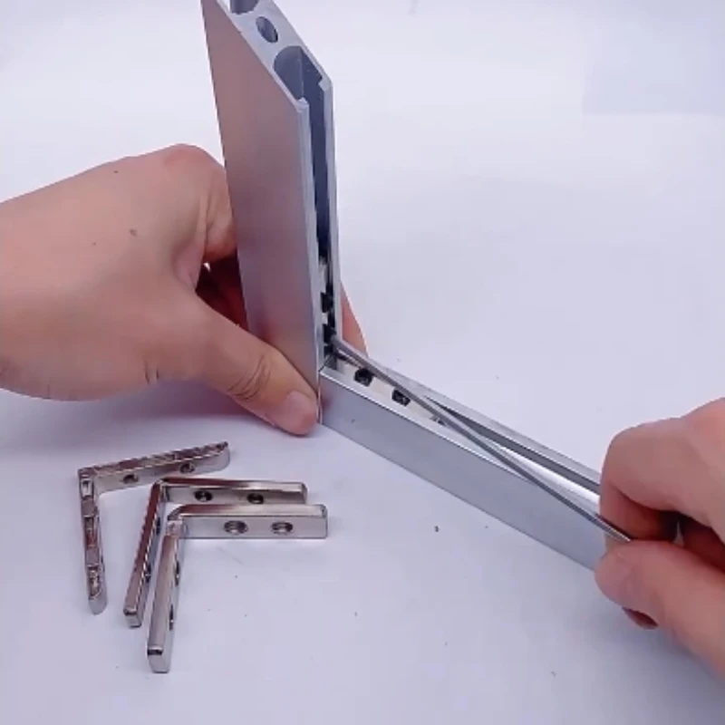 2020 3030 4040Panel installation board angle slot fixing hardware door frame corner code profile universal angle slot connector