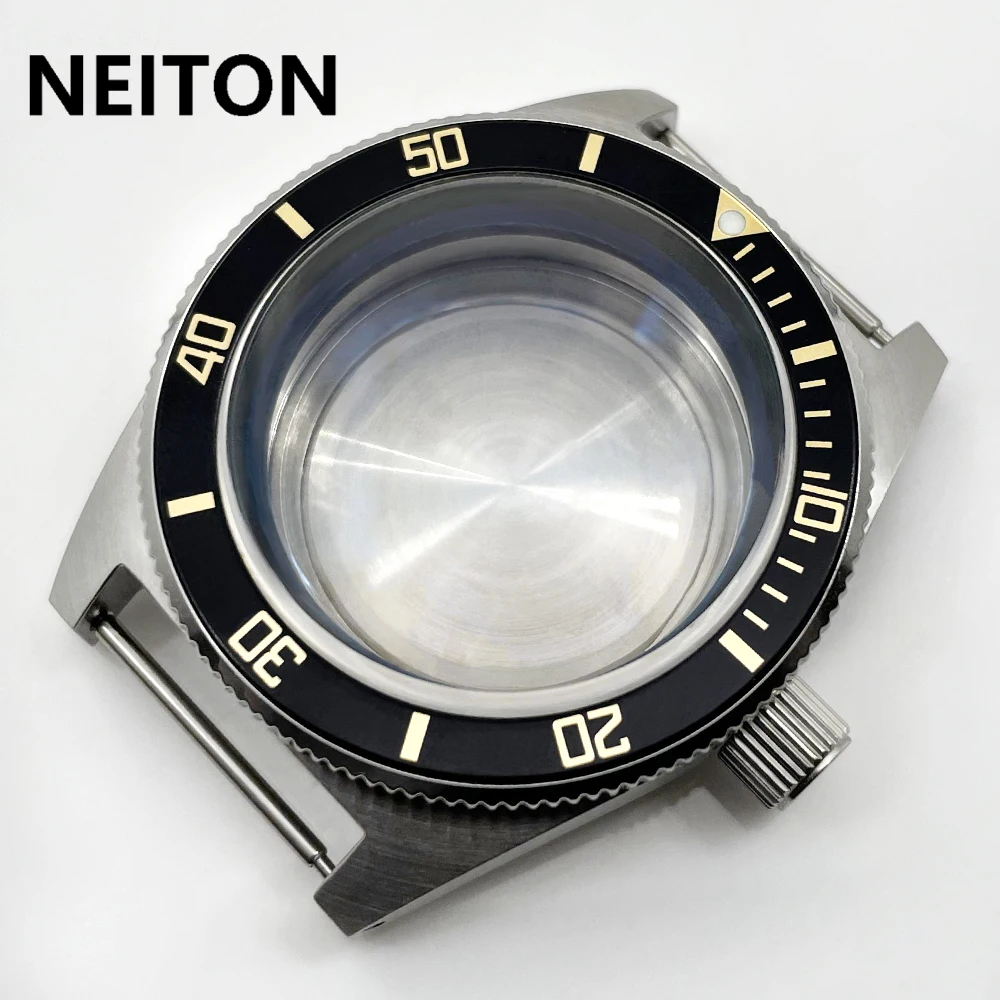 NEITON 40mm Watch Case Sapphire Glass 100m Water Resistant Fit NH35 NH36 Movement