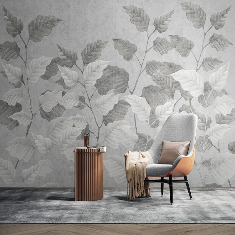 Custom Photo Mural Modern Style Plant Leaf Pattern Living Room TV Sofa Background Wallpaper Wall Art Papers Home Decor Painting