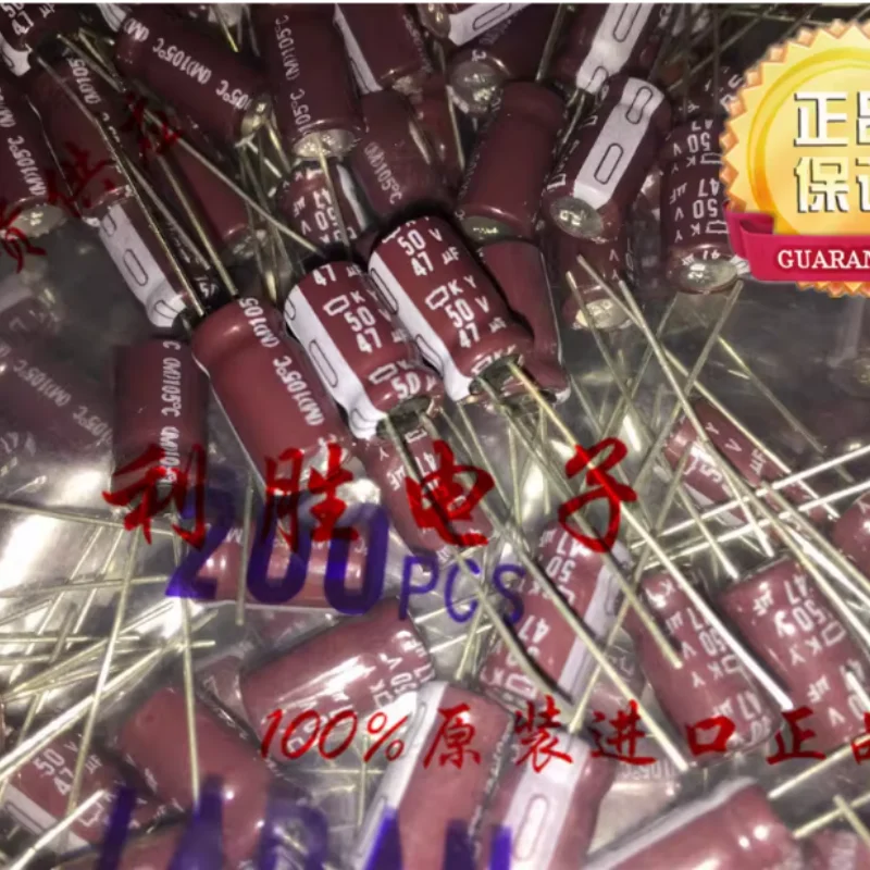 

10-100 шт. Японские электролитические конденсаторы NCC Black Diamond 47 мкФ 50В, 50В47мкФ, 6*11 KY, высокочастотные, с низким сопротивлением