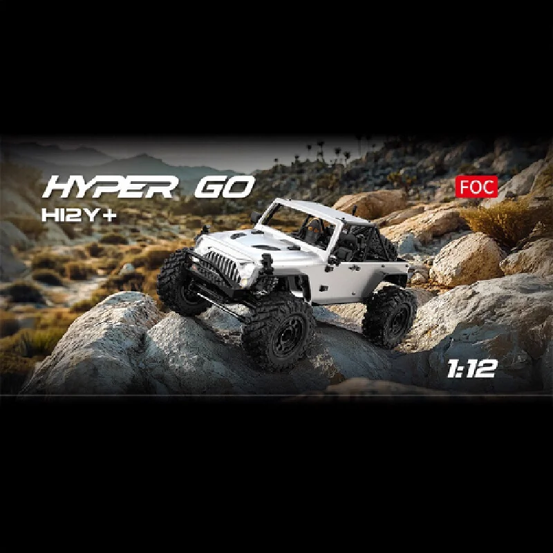 

Радиоуправляемый внедорожный краулер MJX Hyper Go H12Y+ в масштабе 1:12 с бесщеточным двигателем FOC, металлическими маслонаполненными амортизаторами и пультом управления
