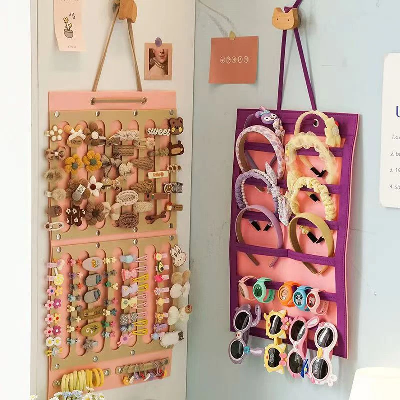 Hair Bows Organizer Large Capacity Headband Holder Wall Hanging Hair Clip Storage Hanger Space Saving Hair Girls Room Wall Deco