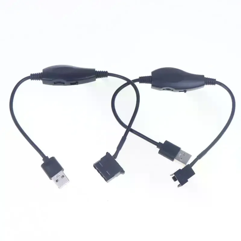 

USB-4-контактный ШИМ от 5 В до 12 В, повышающая линия, вентилятор, адаптер питания, разъем, кабель-переходник с регулируемым переключателем