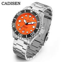 CADISEN 2024 New Arrival NH35A Water Ghost Men's Watch Automatic Mechanical Sapphire Luminous Waterproof Diver Watches For Man