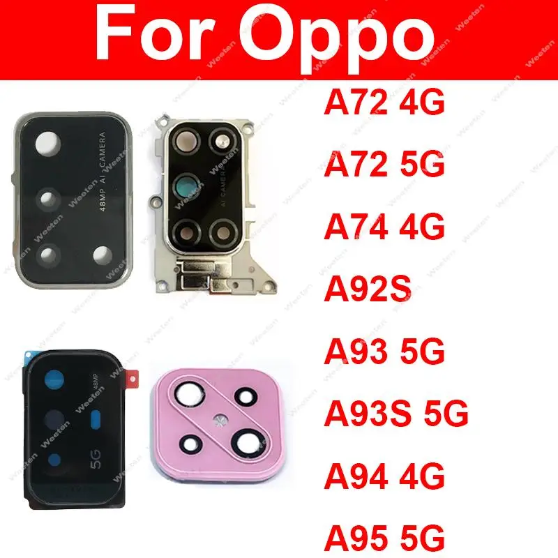 Back Rear Camera Lens Frame For OPPO A71 A74 92S 93S 94 A95 A96 4G 5G Back Camera Lens Cover Holder Parts