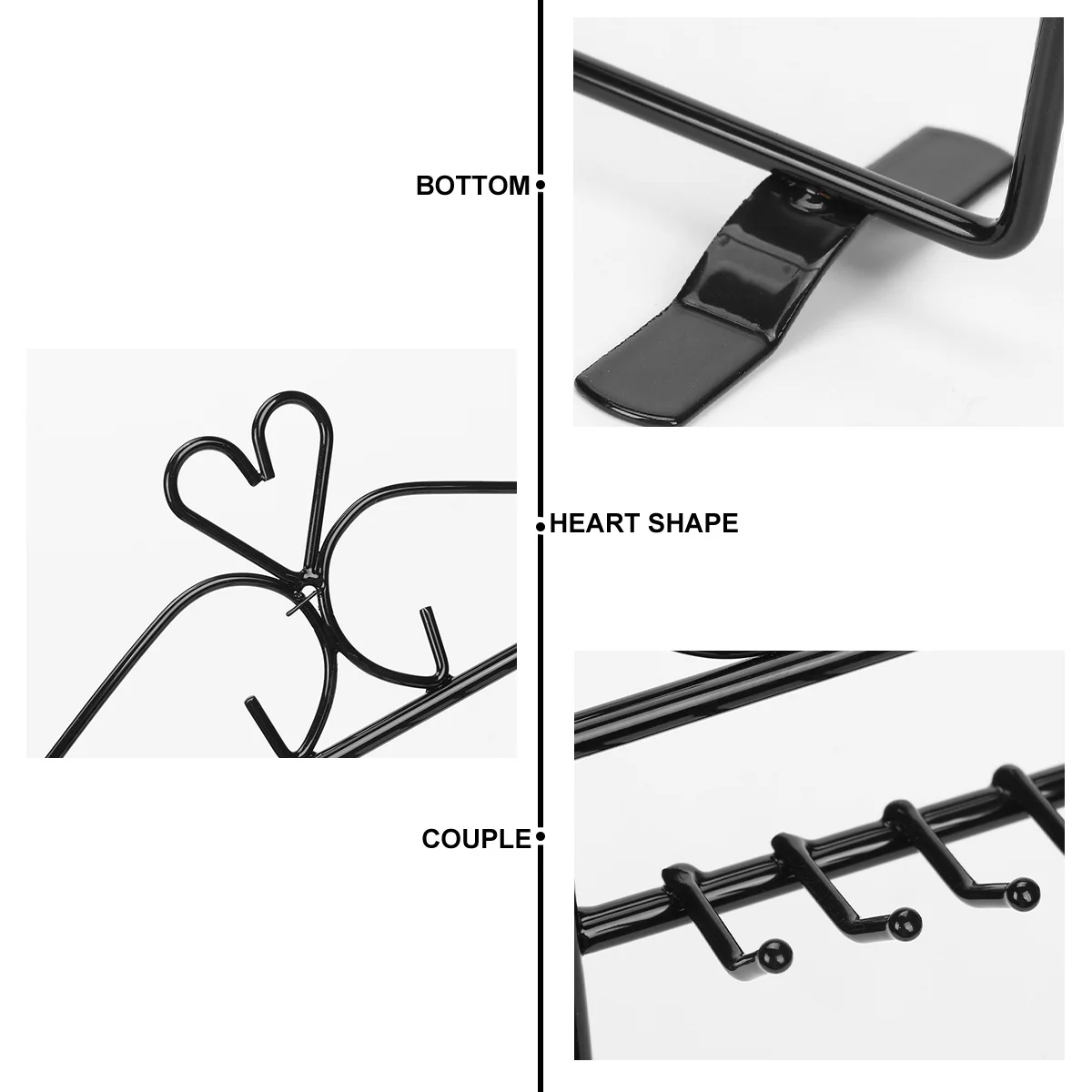 

1 шт., металлическая подставка для ювелирных изделий, черная простая стойка для ожерелья, браслета, органайзер для сережек, розничный магазин, торговый магазин