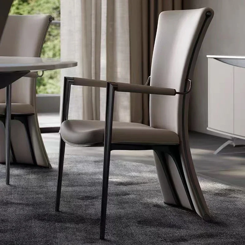 

Минималистичный прозрачный кожаный стул с высоким концом, креативный стул для ногтей, обеденный стул для гостиной, макияжа, мебель Sillas Para Comedor Прозрачный Стул