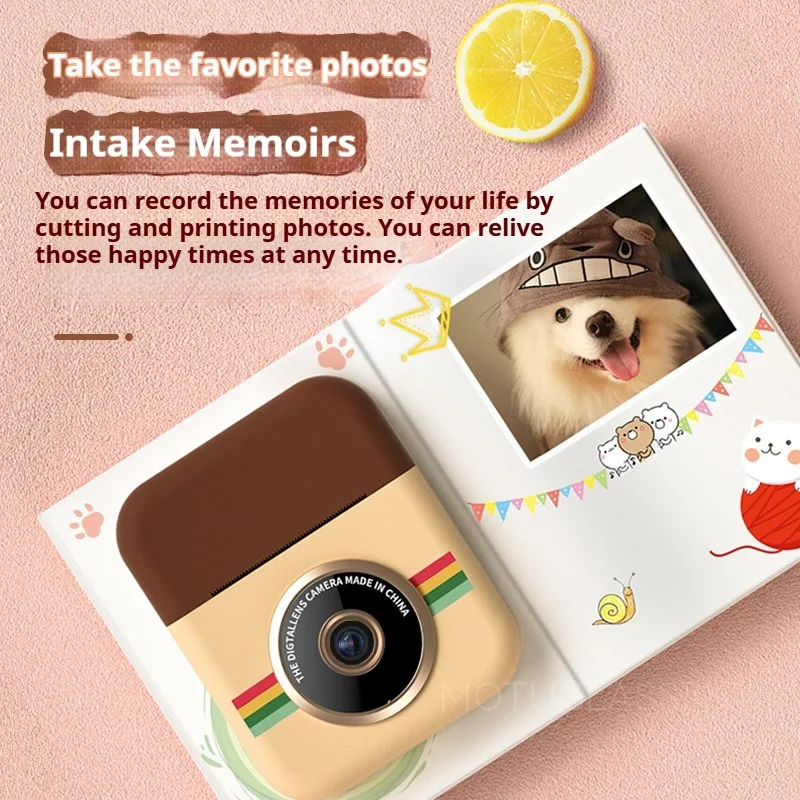 Instant Camera for Kids with Dual Cameras 2.4 Inch HD Display Thermal Printer Creative Photography Gifts for Boys and Girls