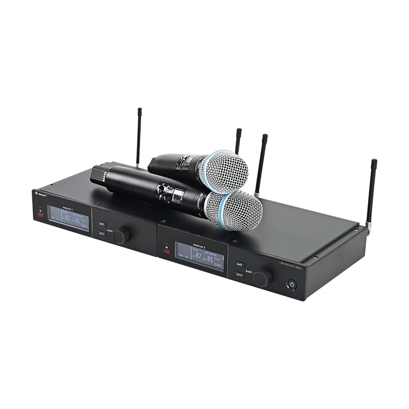 

S-D4D Профессиональный 2-канальный портативный беспроводной микрофон UHF