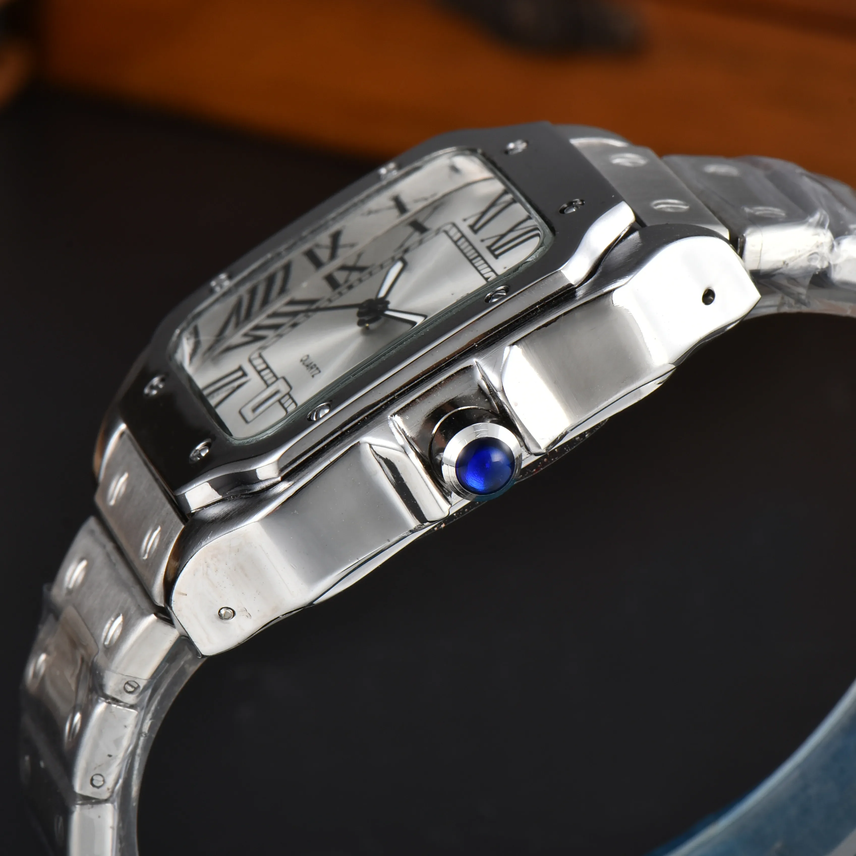 حار بيع جديد عصري فاخر ساعة رجالية الأعمال الرياضية كوارتز ساعة عالية الجودة حالة الفولاذ المقاوم للصدأ حزام الكرونوغراف