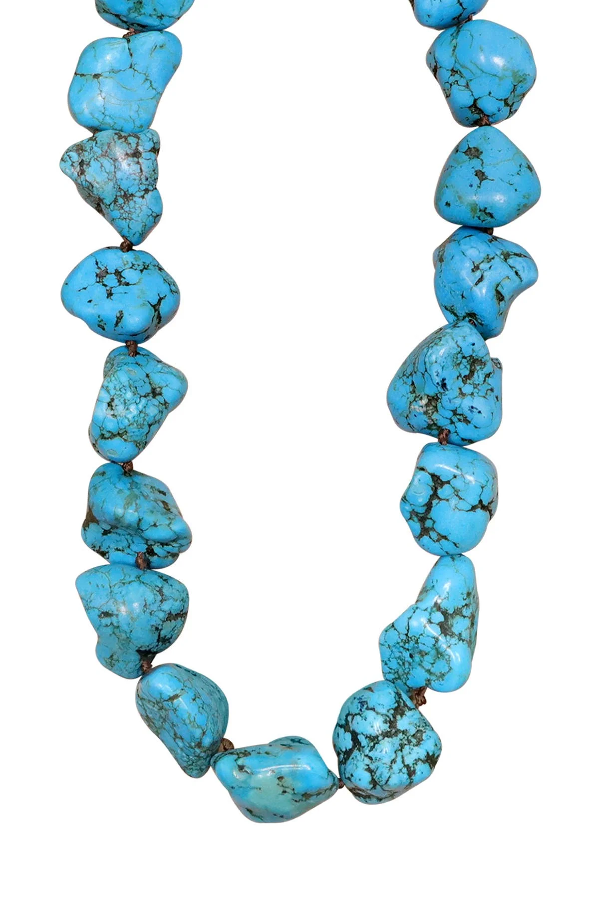 

Stabilized Turquoise & Silver Plated Santa Fe Necklace Jewelry