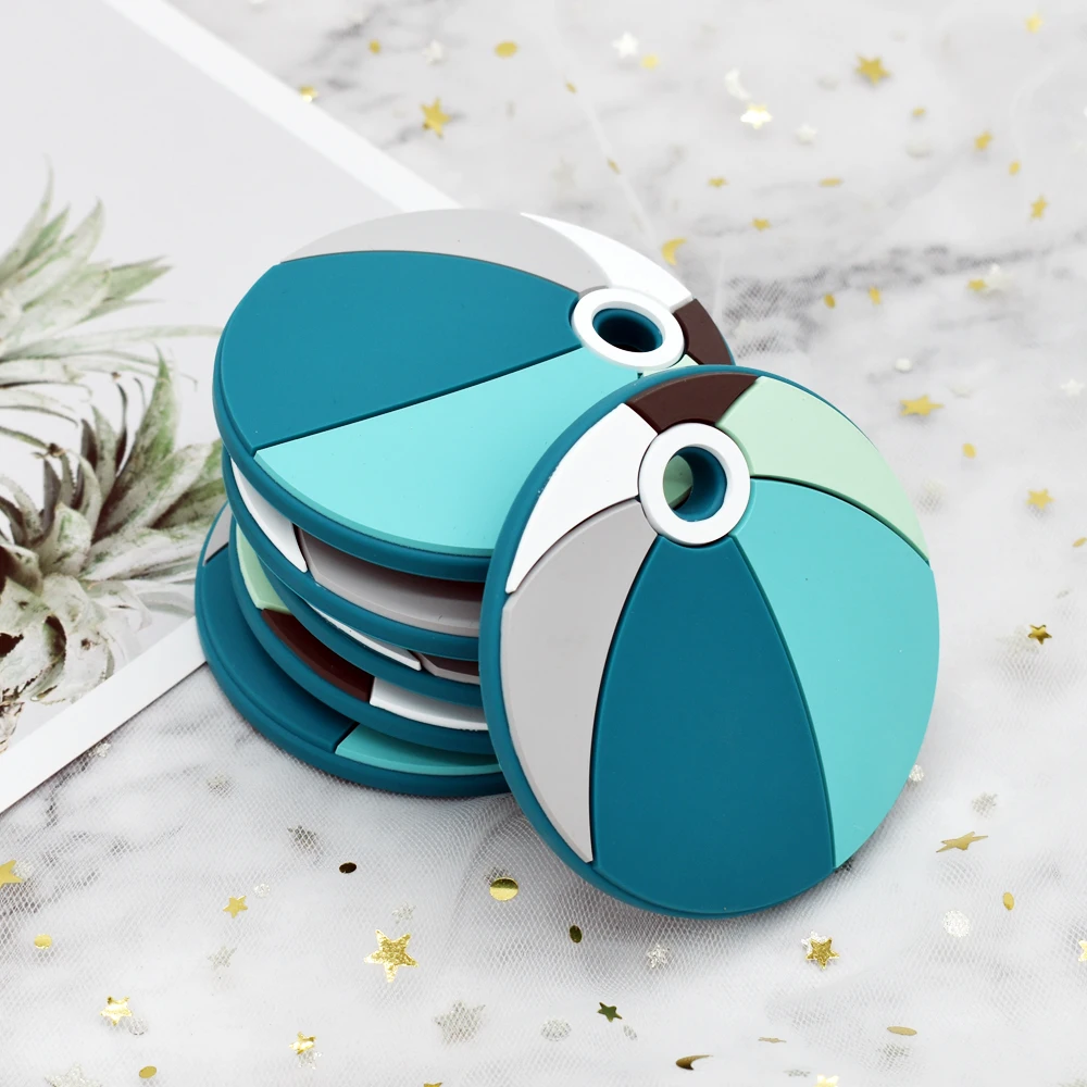 

Silicone Teethers Volleyball Shaped Baby Teething Toy Chewing Teether For Teeth Charming Bebe Reborn Gift Newborn Molar Product