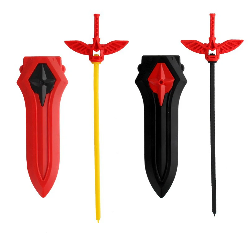 Sword Launcher Two-way Rotation Bey Launcher Pull Ripcord Launcher Grip Starter without Spinning Top Kids Toys for Boys Gift