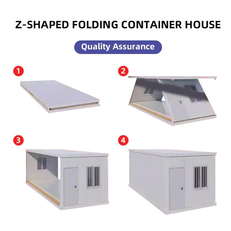 custom.Quick Installation 20Ft Z-Folding Expandable Container Prefab Temporary Steel Dormitory Outdoor Use Tiny House