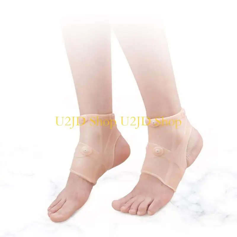 U2JD Elastic Ankle Support Silicone Ankle Brace Daytime and Night Use for Running