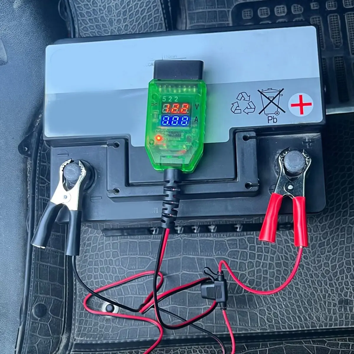 AAAE 12V Car Diagnostics Tester Automotive Battery Replacement Tool Car Computers ECU Memory Saver Battery Leakage Detection