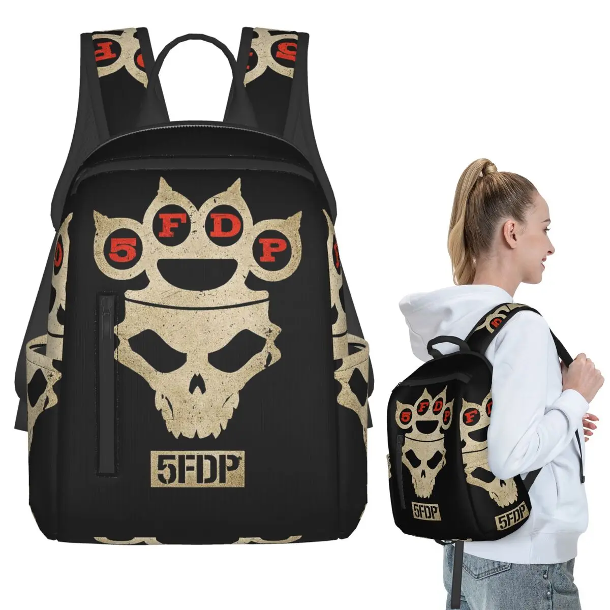

Five Finger Death Punch Backpack Student BookBag Children School Bag Computer Shoulder Bags Boys Girls