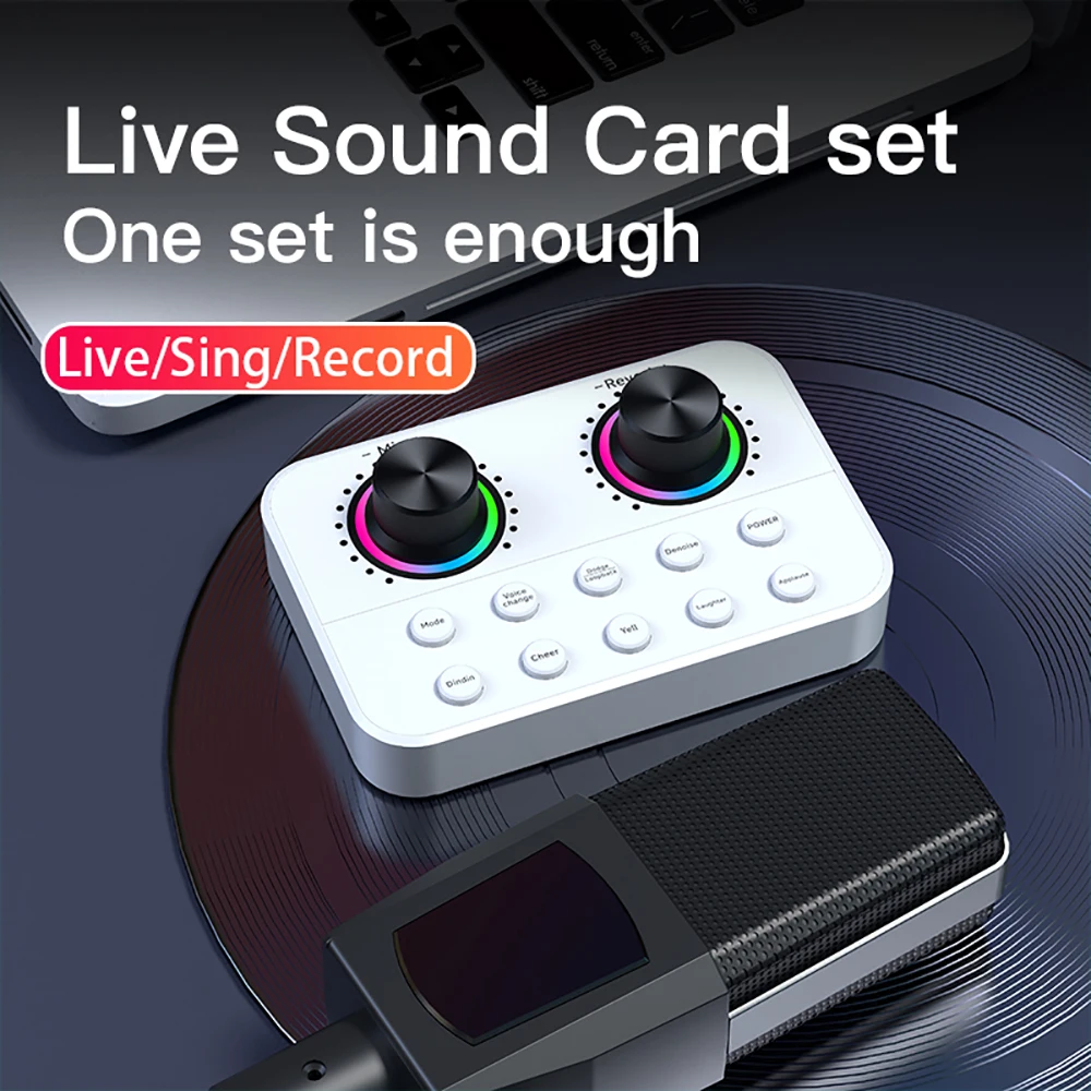 

BOX6 Sound Card Audio Set Interface External Usb Live Streaming Stereo Sound Card For Computer OTG Digital Lossless Transmission