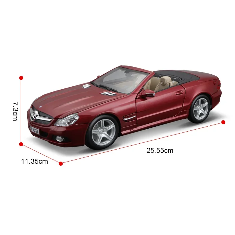 Maisto 1:18 Mercedes Benz Sl550 Sports Car Diecast Model Edition Alloy Luxury Vehicle Sports Car Toys Collection Decoration Gift