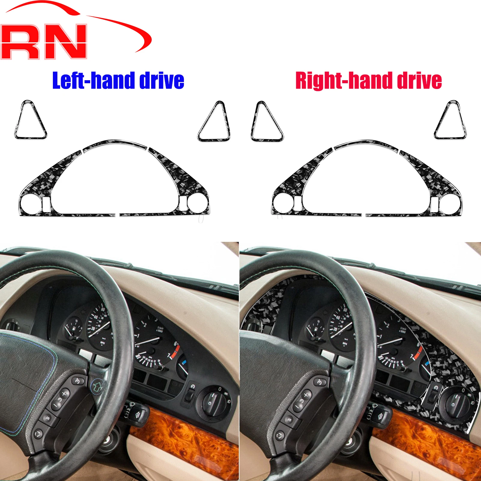 

Для BMW 5 серии M5 E39 1998-2003 ремонт комплект рулевых колес из кованого углеродного волокна панель аксессуары для салона автомобиля декоративная наклейка