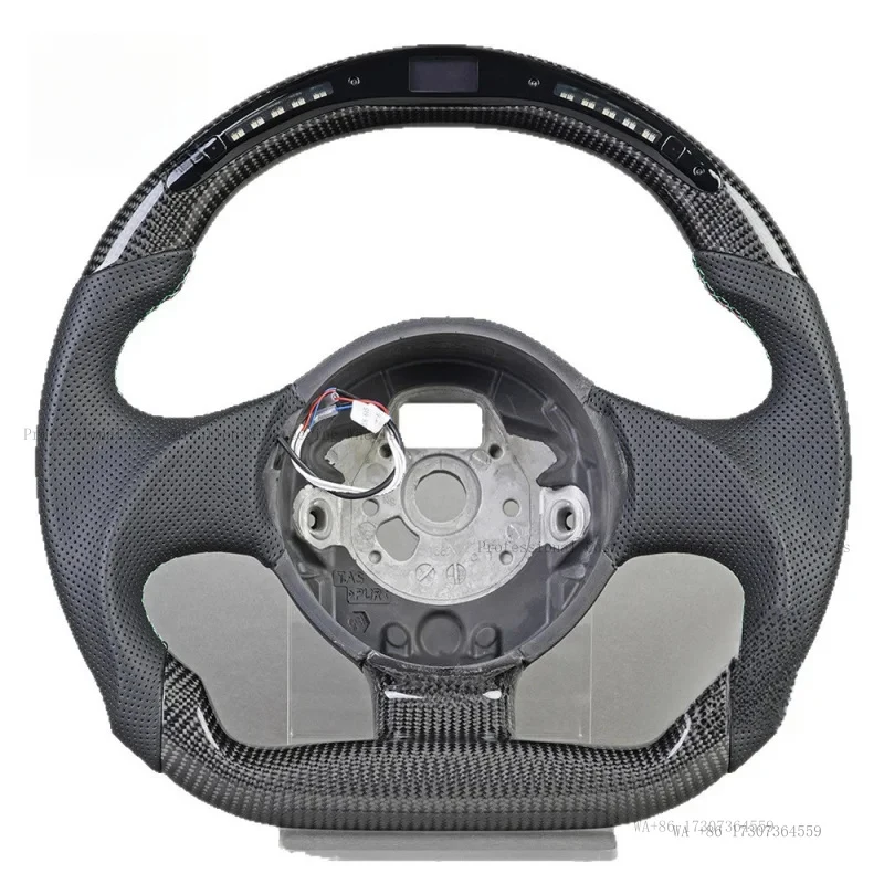 Hot Suitable for 10 Lamborghini Gallardo models, LED carbon fiber flat-bottom steering wheel car steering wheel modification