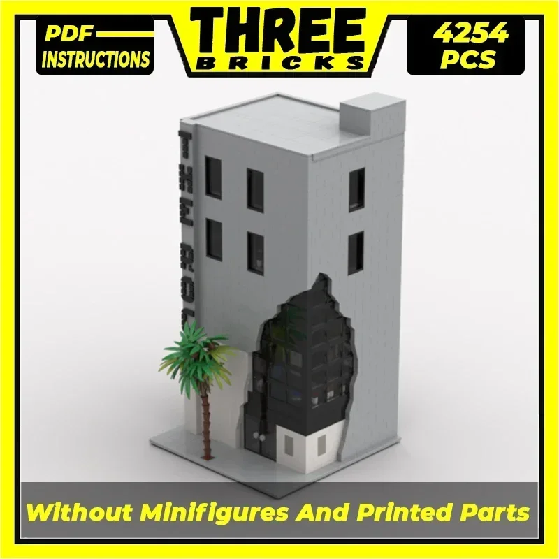 Street View Model Moc Bouwstenen Kantoorgebouw De Rock Technologie Modulaire Blokken Geschenken Kerst Speelgoed DIY Sets Montage